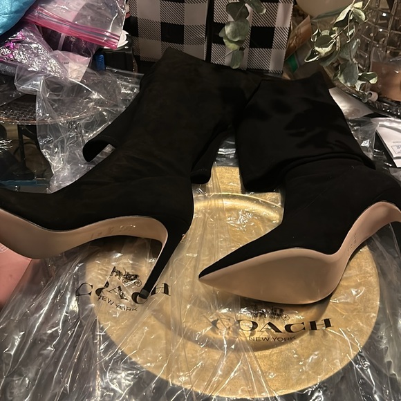 Coach Shea Thigh High Suede Boots Size 9.5 - Picture 2 of 5